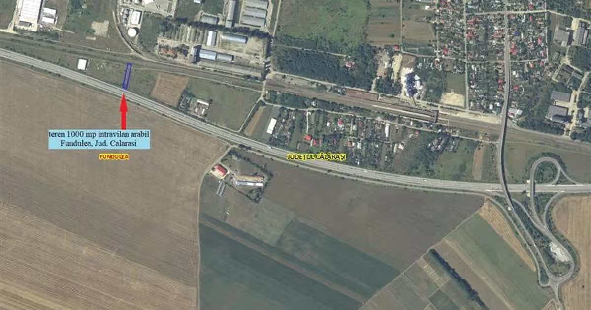 Teren Construcții intravilan de 1000 mp, în zona Sud, Fundulea
