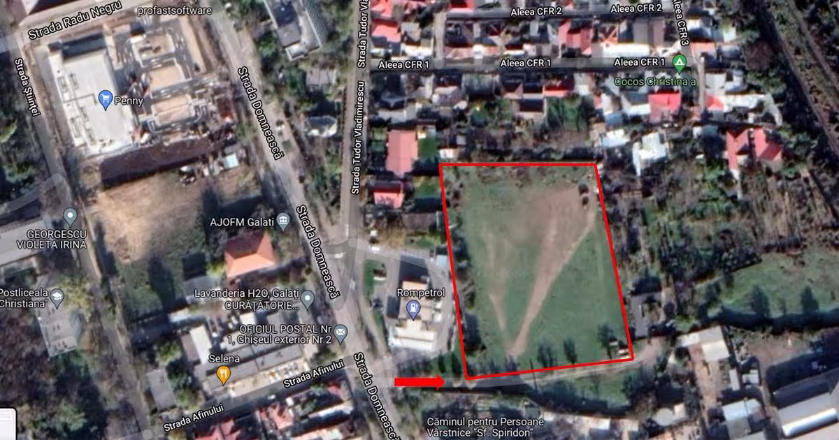 Teren Construcții intravilan de 9588 mp, în zona Central, Galați
