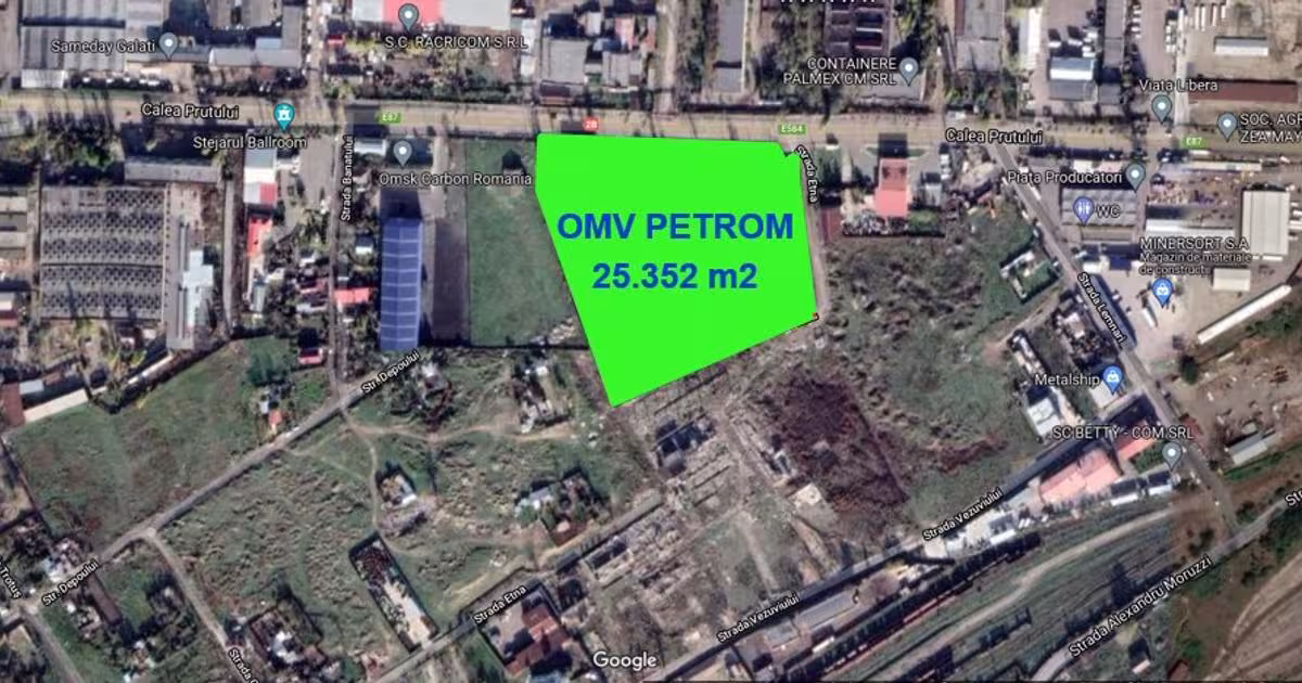 Teren Construcții intravilan de 25352 mp, în zona Gării, Galați