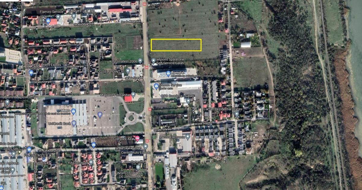 Teren Construcții intravilan de 3146 mp, în zona Nord, Galați