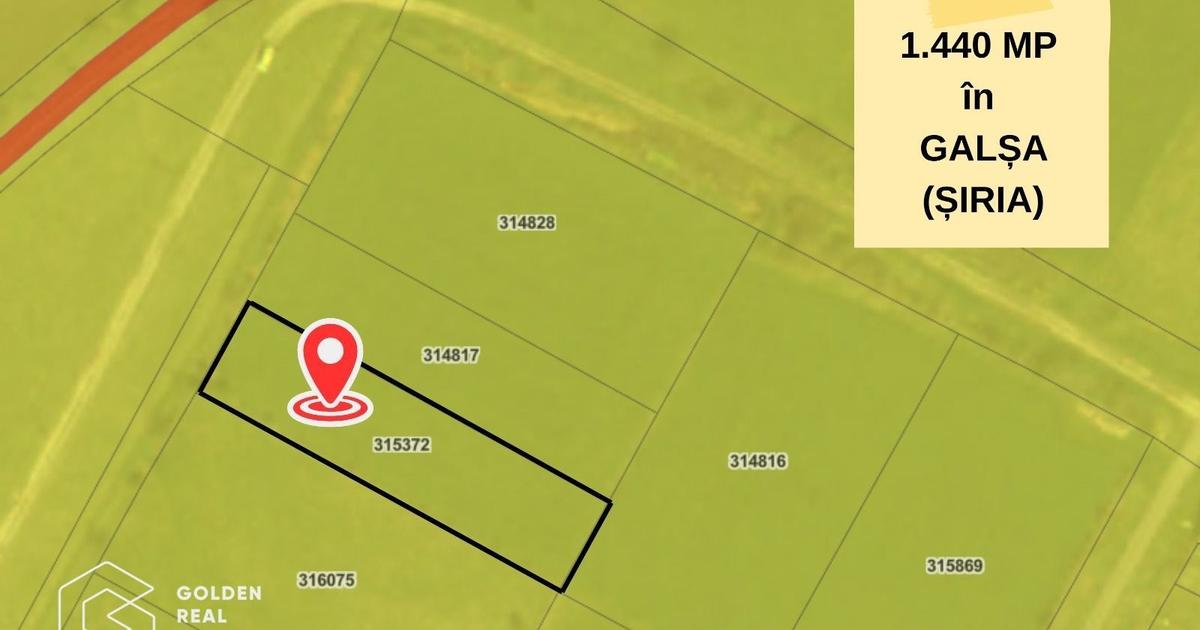 Teren Construcții intravilan de 1440 mp, în Galșa