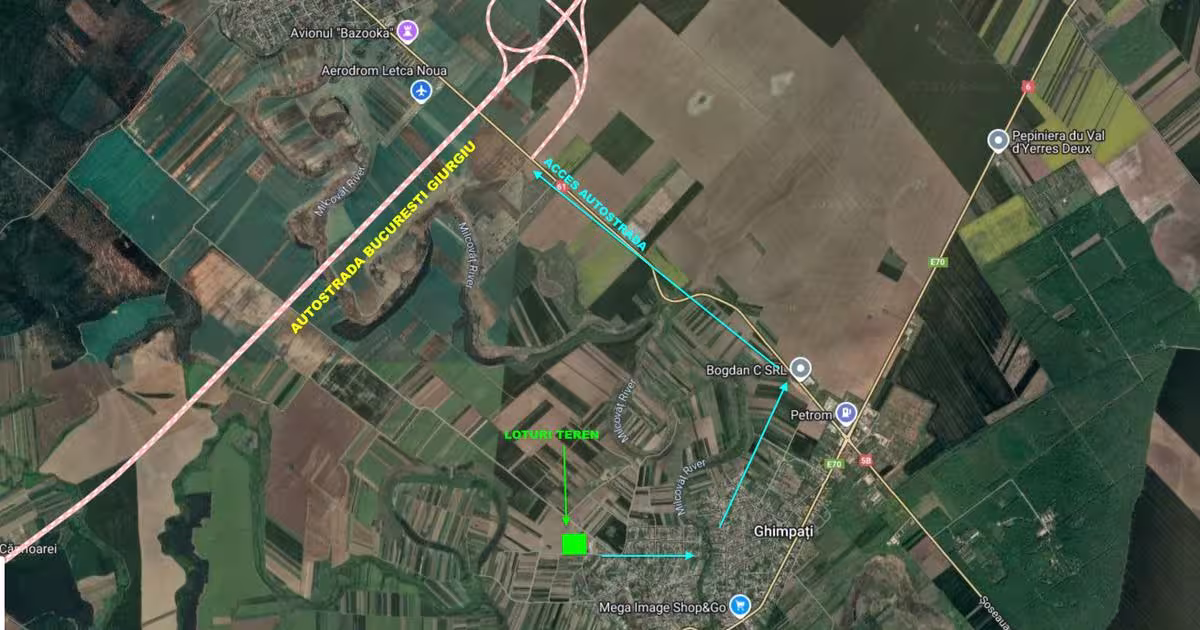 Teren Construcții intravilan de 310 mp, în Ghimpați