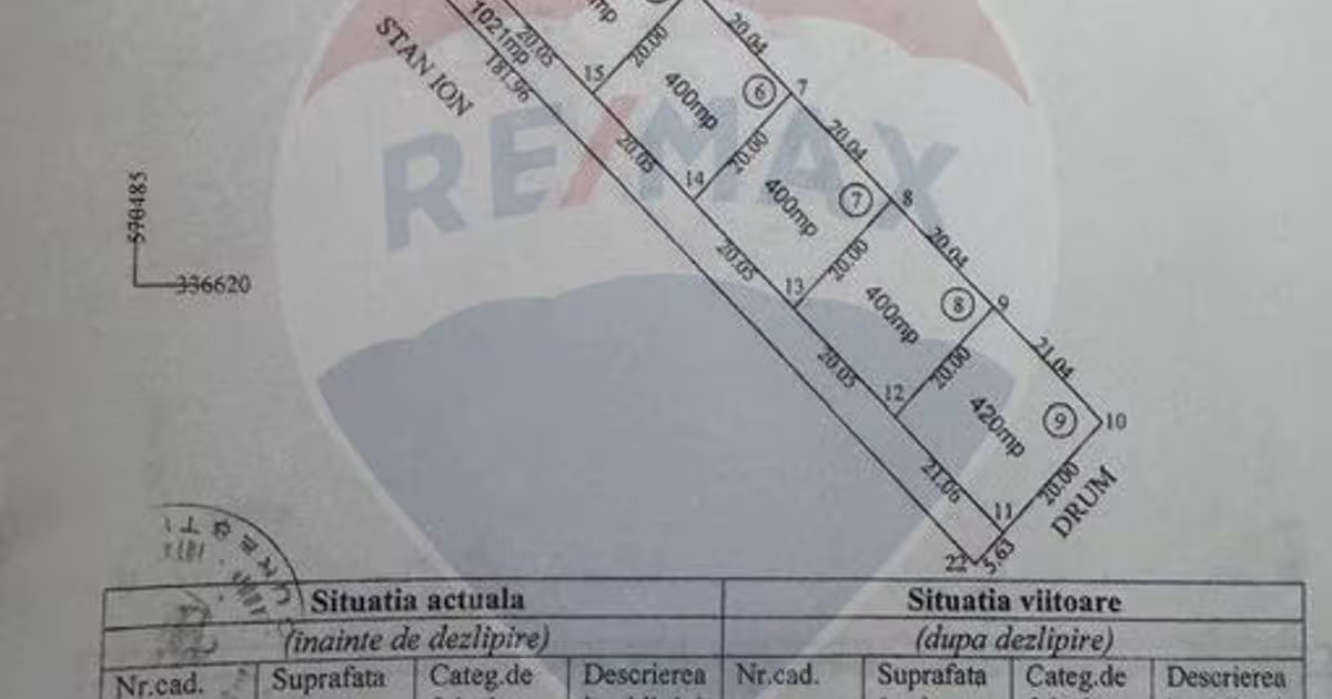 Teren Construcții intravilan de 4650 mp, în zona Nord, Giurgiu