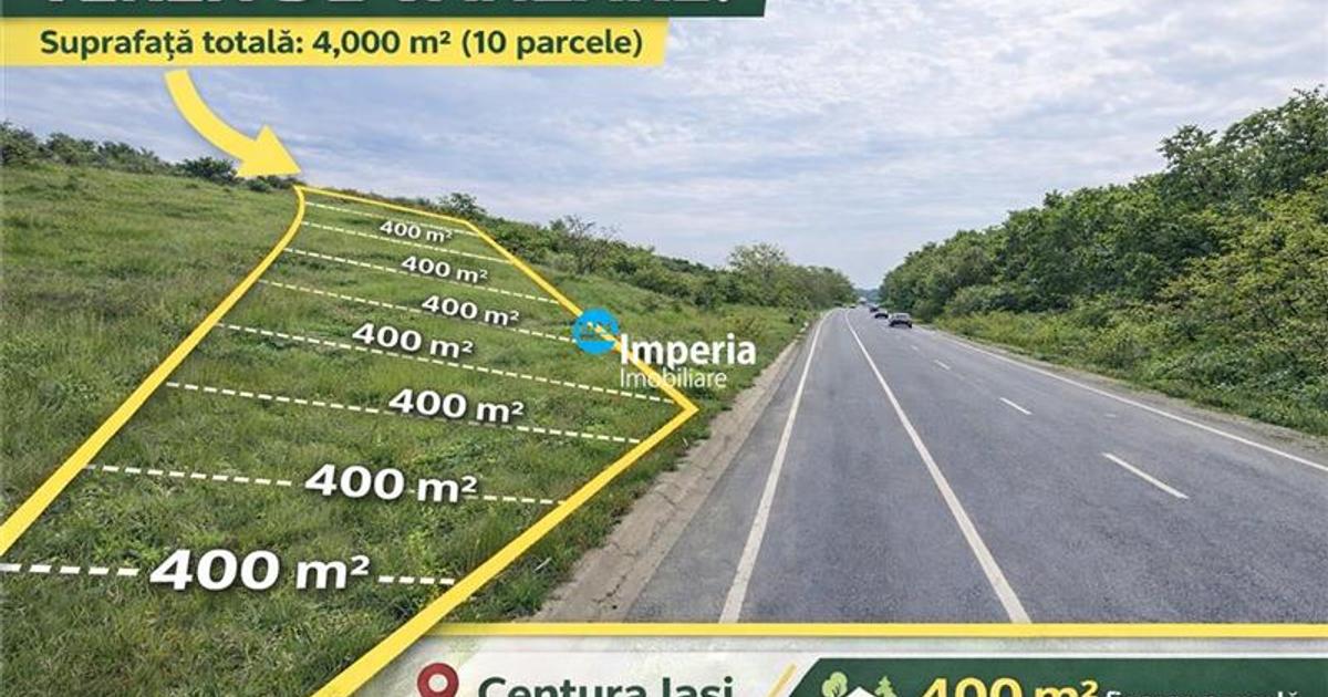 Teren Construcții intravilan de 1850 mp, în zona Sud-Vest, Iași