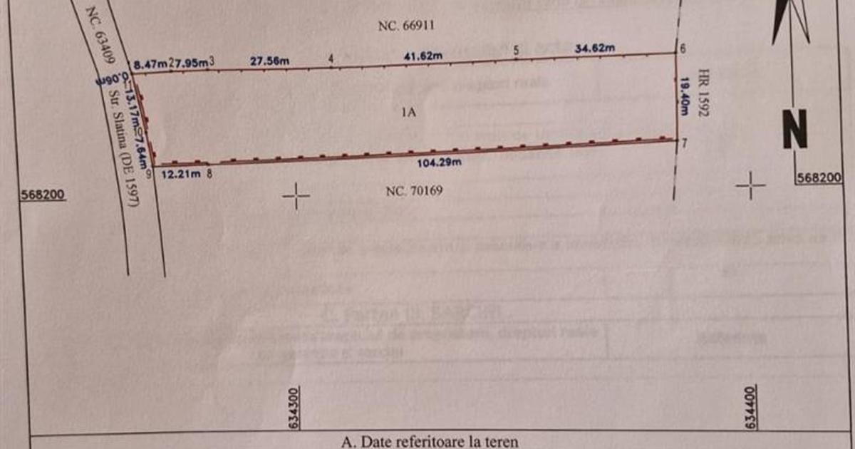 Teren Construcții intravilan de 2419 mp, în Luncani
