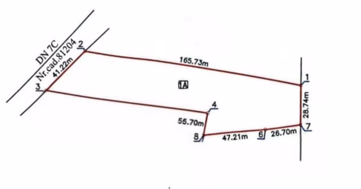 Teren Construcții extravilan de 6414 mp, în Mălureni