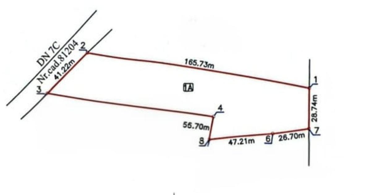 Teren Construcții extravilan de 6414 mp, în Mălureni