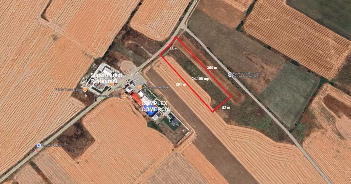 Teren Construcții extravilan de 24108 mp, în zona Exterior Sud, Mihăilești