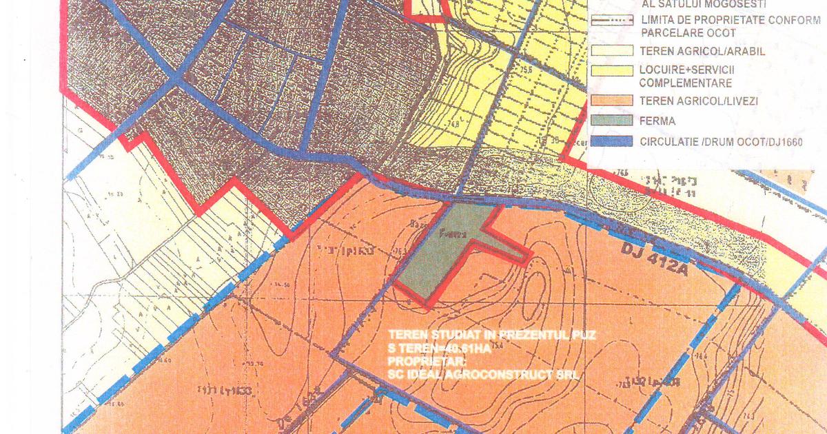 Teren Construcții intravilan de 370000 mp, în Mogoșești