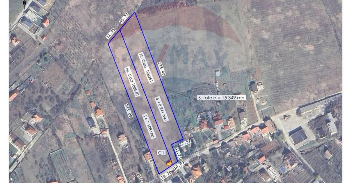 Teren Construcții intravilan de 15349 mp, în zona Dealuri Oradea, Oradea