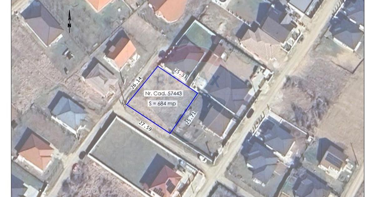 Teren Construcții intravilan de 684 mp, în Paleu