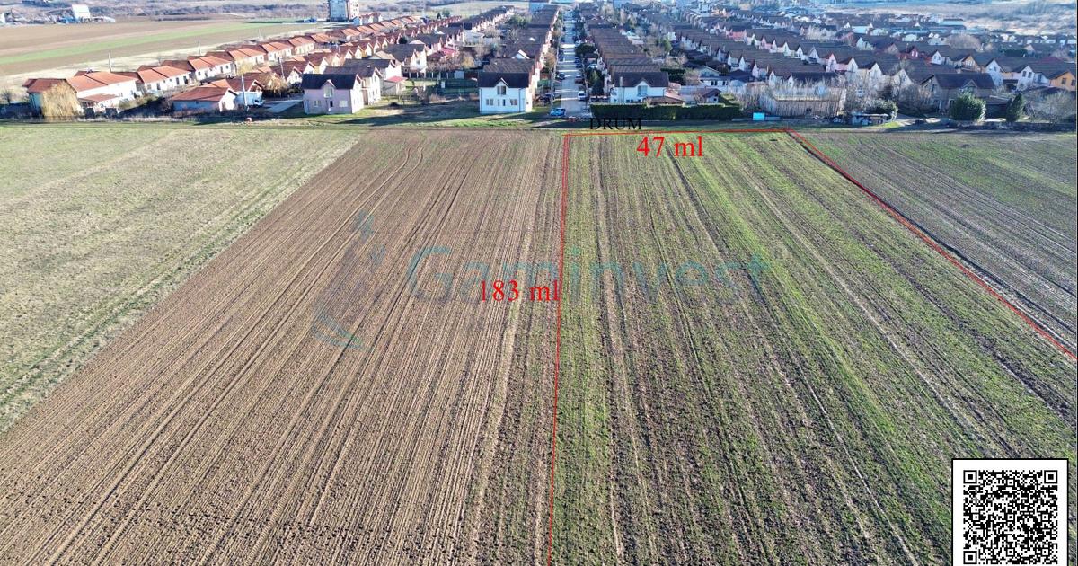 Teren Construcții intravilan de 8632 mp, în Paleu