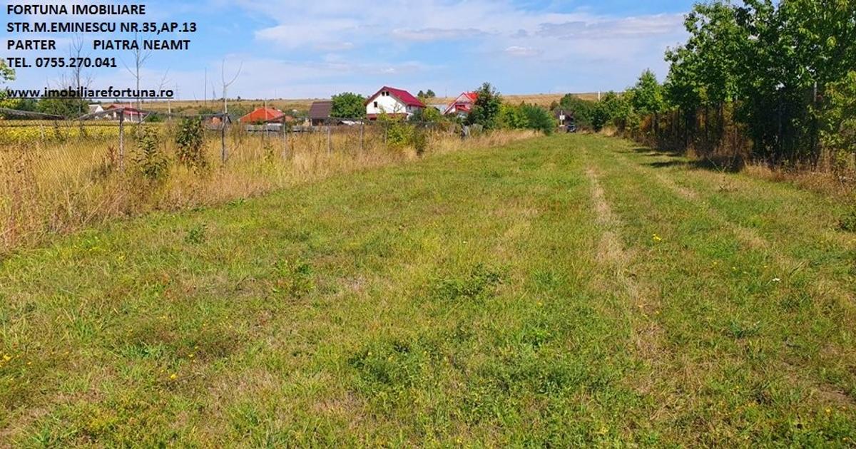 Teren Construcții intravilan de 4500 mp, în zona Exterior Nord, Piatra-Neamț