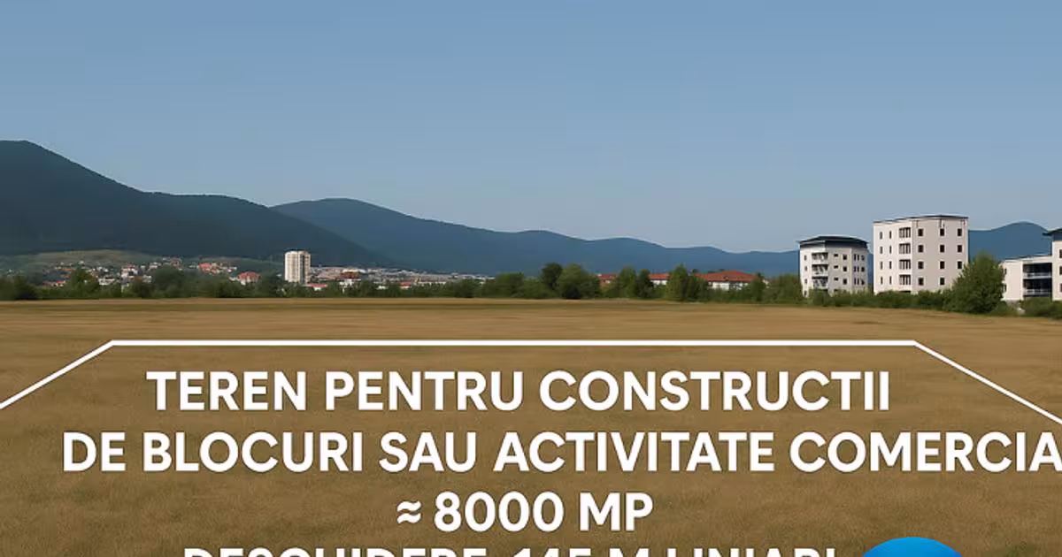 Teren Construcții de 7956 mp, în zona Gara Veche, Piatra-Neamț
