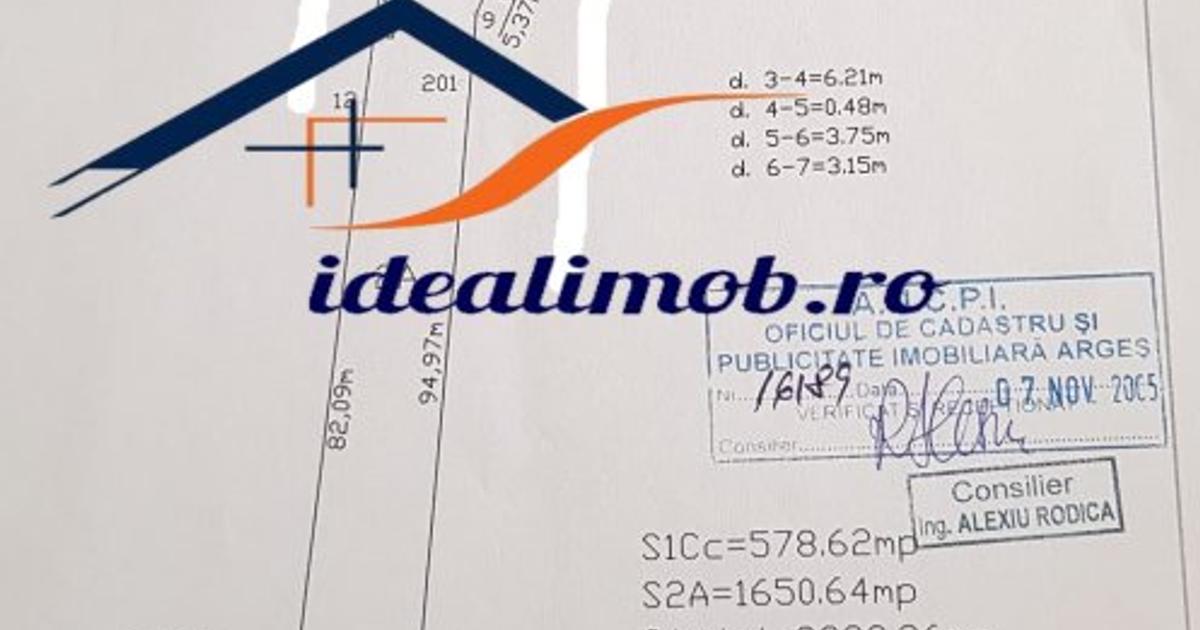 Teren Construcții intravilan de 2500 mp, în zona Big-Bascov, Pitești