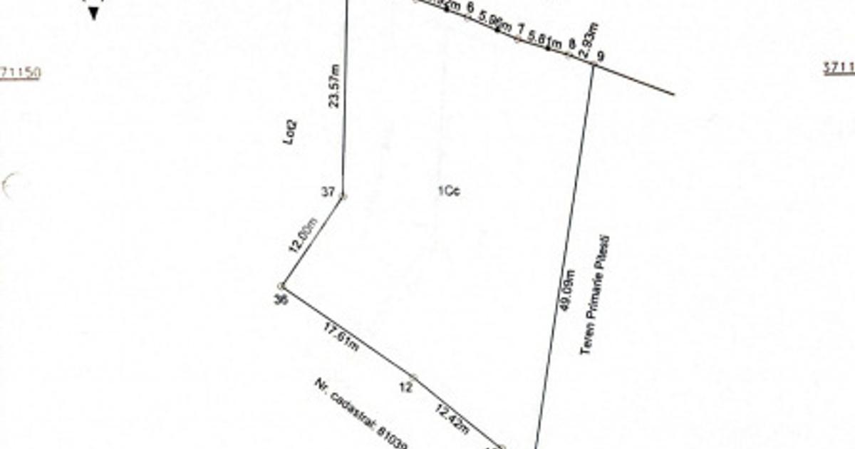 Teren Construcții intravilan de 1091 mp, în zona Tancodrom, Pitești