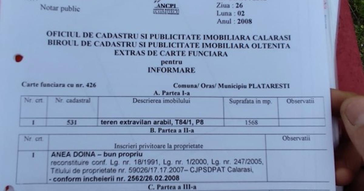 Teren Construcții intravilan de 1568 mp, în Plătărești