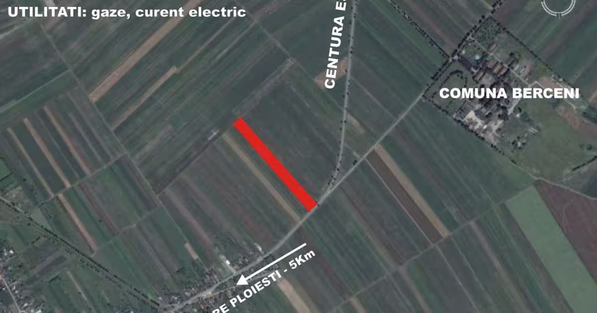 Teren Construcții extravilan de 16000 mp, în zona Exterior Est, Ploiești