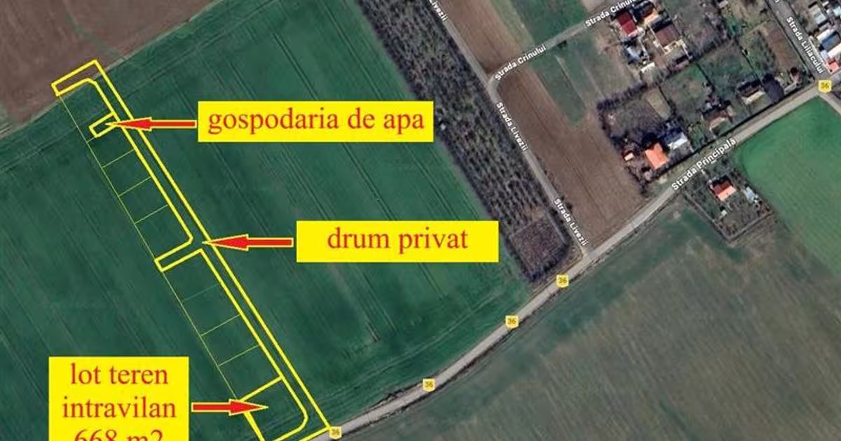 Teren Construcții intravilan de 668 mp, în Popești