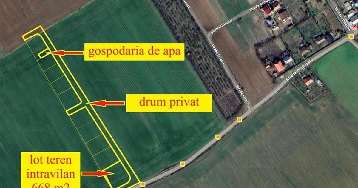 Teren Construcții intravilan de 668 mp, în Popești