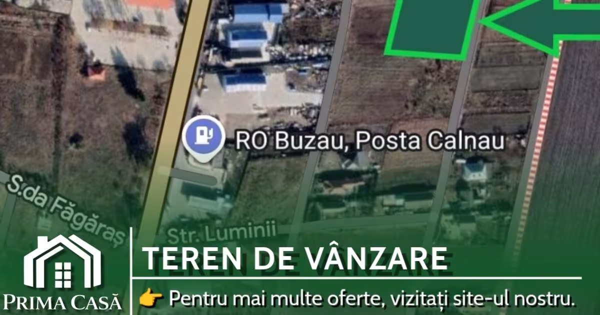 Teren Construcții intravilan de 1920 mp, în Poșta Câlnău