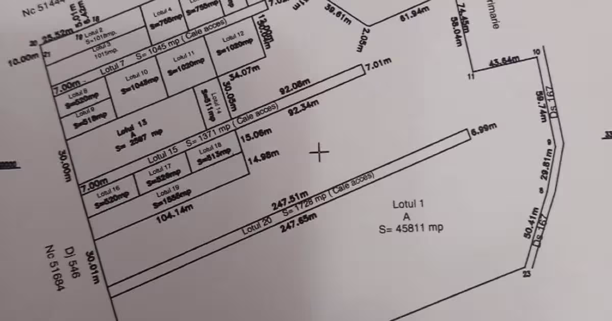 Teren Construcții intravilan de 755 mp, în Proaspeți