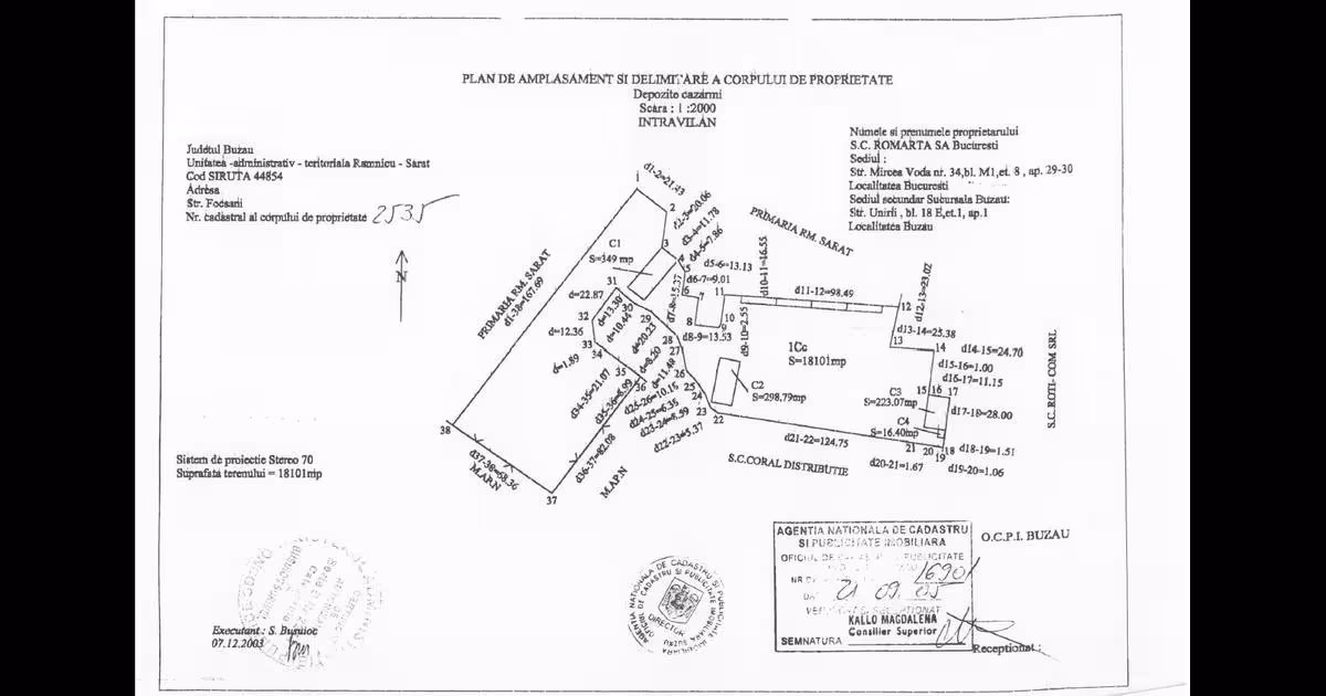 Teren Construcții intravilan de 14101 mp, în Râmnicu Sărat