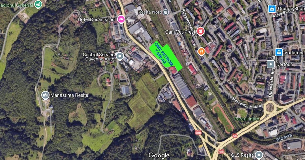 Teren Construcții intravilan de 7099 mp, în zona Sud-Vest, Reșița