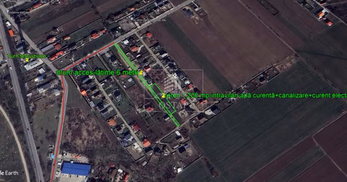 Teren Construcții intravilan de 1200 mp, în Săucești