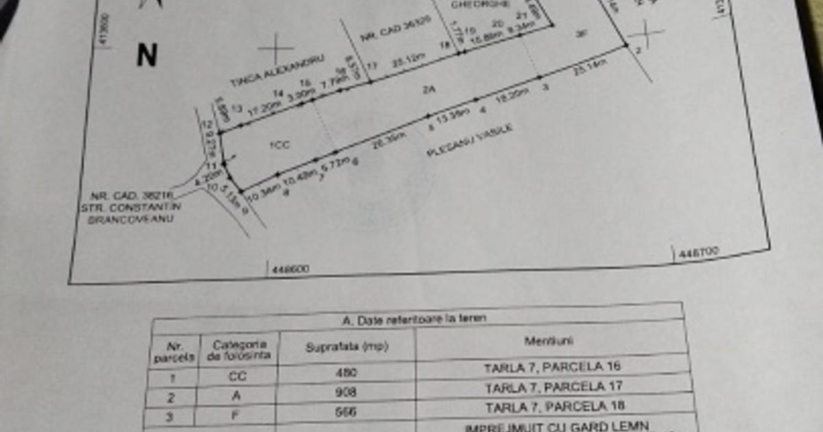 Teren Construcții intravilan de 1954 mp, în Seaca (Călimănești)