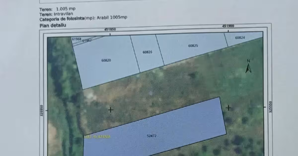 Teren Construcții intravilan de 1005 mp, în zona Est, Slatina