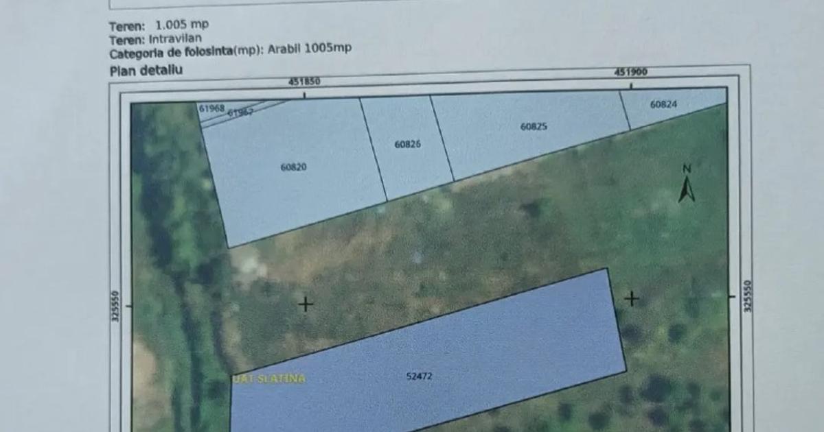 Teren Construcții intravilan de 1005 mp, în zona Est, Slatina