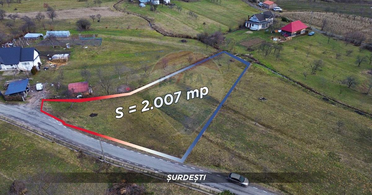 Teren Construcții intravilan de 2007 mp, în Șurdești