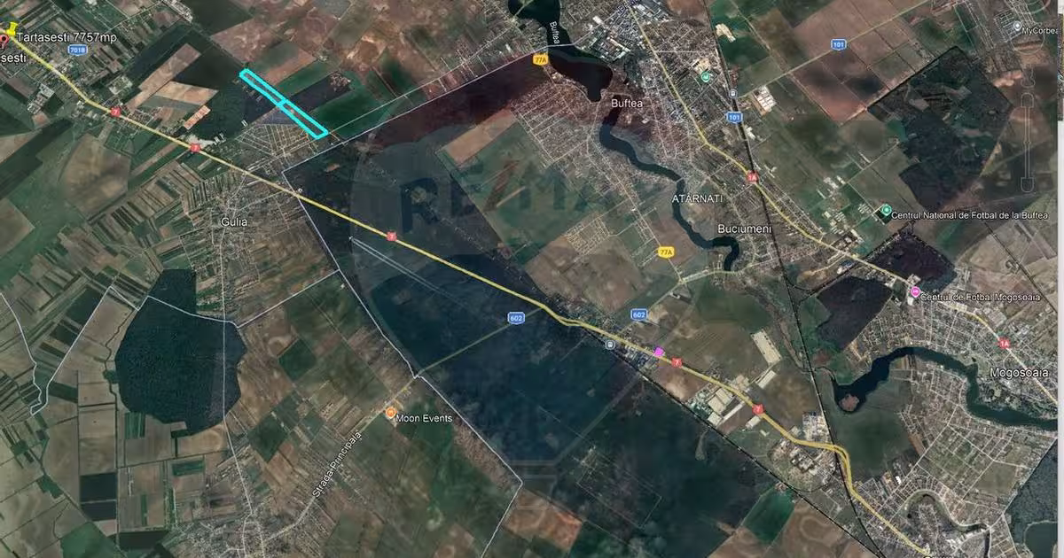 Teren Construcții intravilan de 193500 mp, în Tărtășești