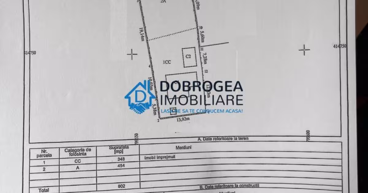 Teren Construcții intravilan de 802 mp, în zona Păcii, Tulcea