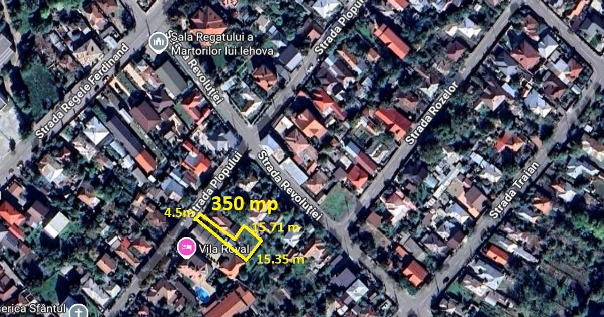 Teren Construcții intravilan de 350 mp, în zona Central, Urziceni