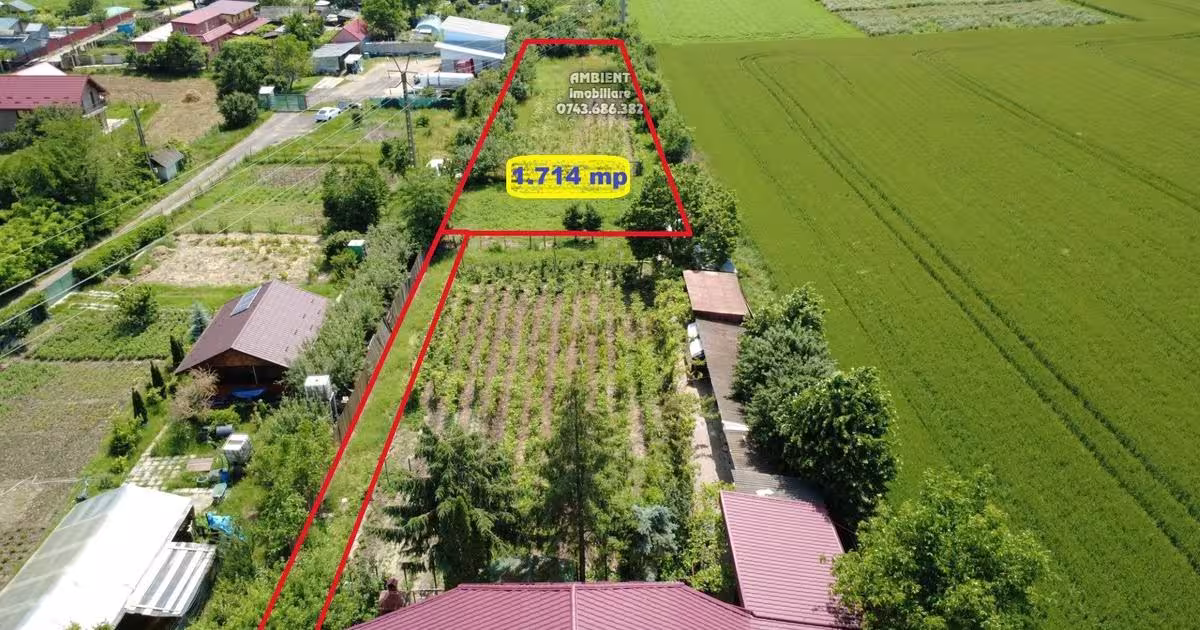 Teren Construcții intravilan de 1714 mp, în zona Nord, Vaslui
