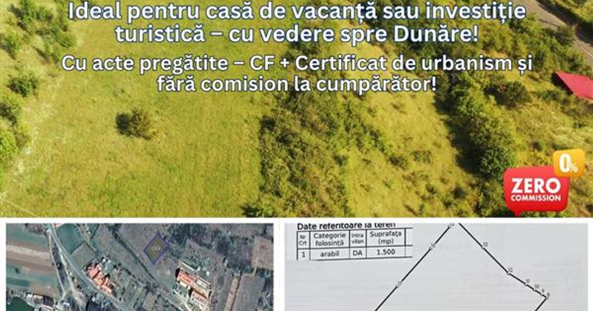 Teren intravilan de 1500 mp, în Berzasca