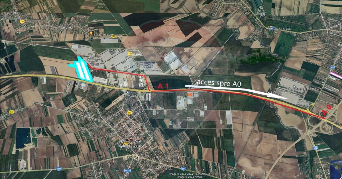 Teren intravilan de 93000 mp, în Bolintin-Deal