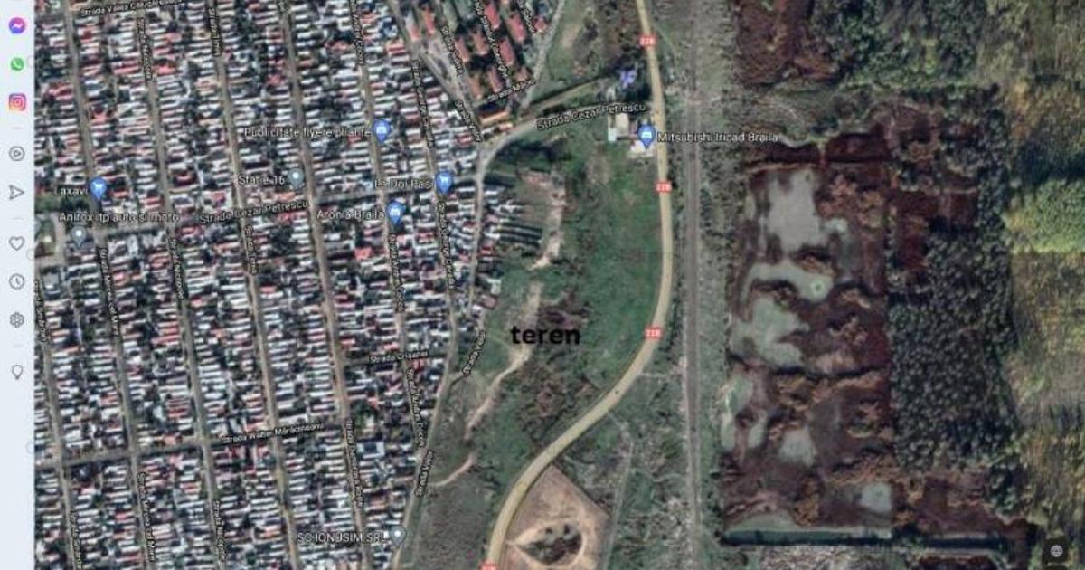 Teren intravilan de 1970 mp, în zona Brăilița, Brăila