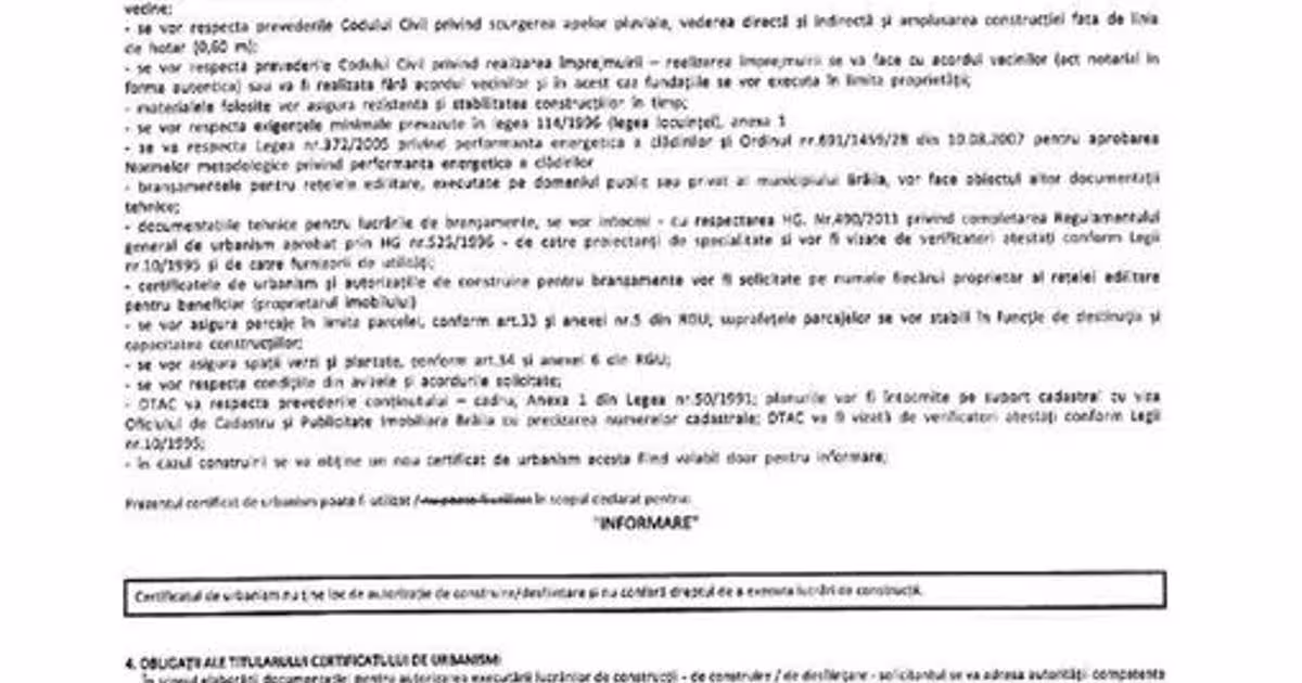 Teren intravilan de 460 mp, în zona Central, Brăila