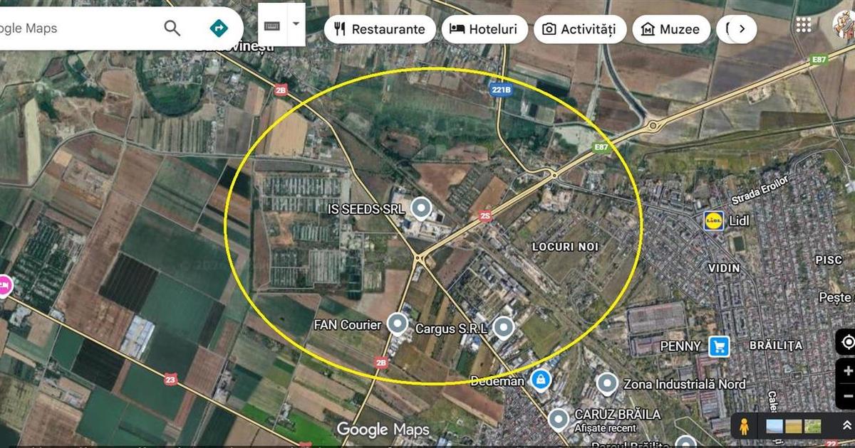 Teren extravilan de 1866 mp, în zona Centură, Brăila