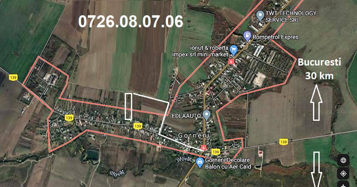 Teren intravilan de 7100 mp, în Gorneni