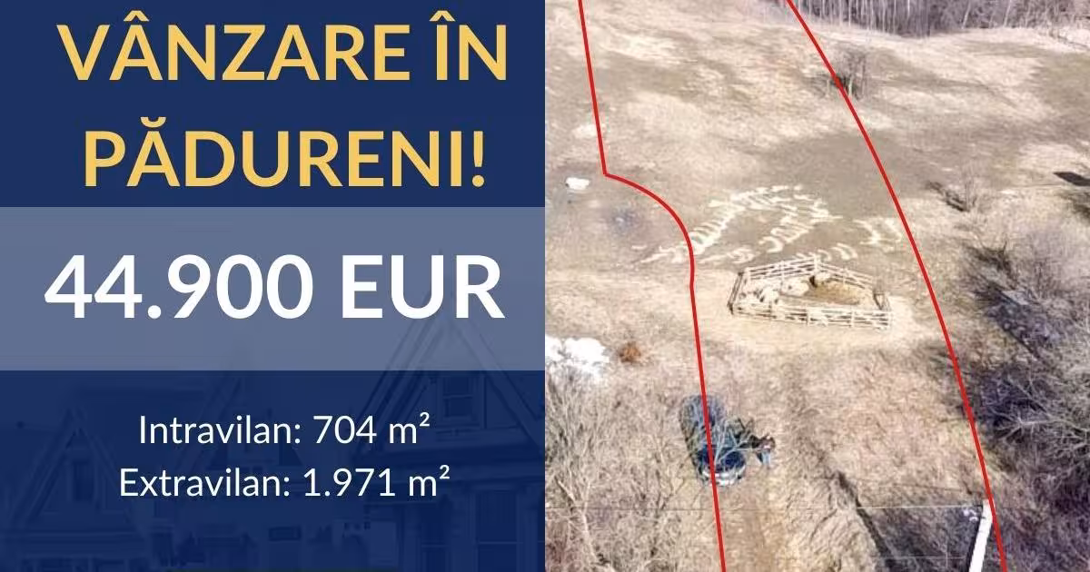 Teren intravilan de 2675 mp, în Pădureni