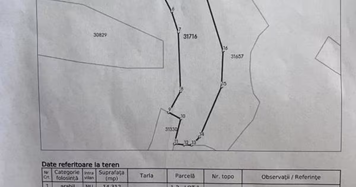 Teren extravilan de 47000 mp, în Sichevița