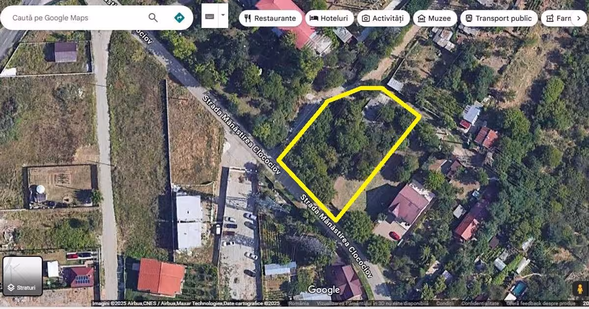 Teren intravilan de 1538 mp, în zona Clociov, Slatina