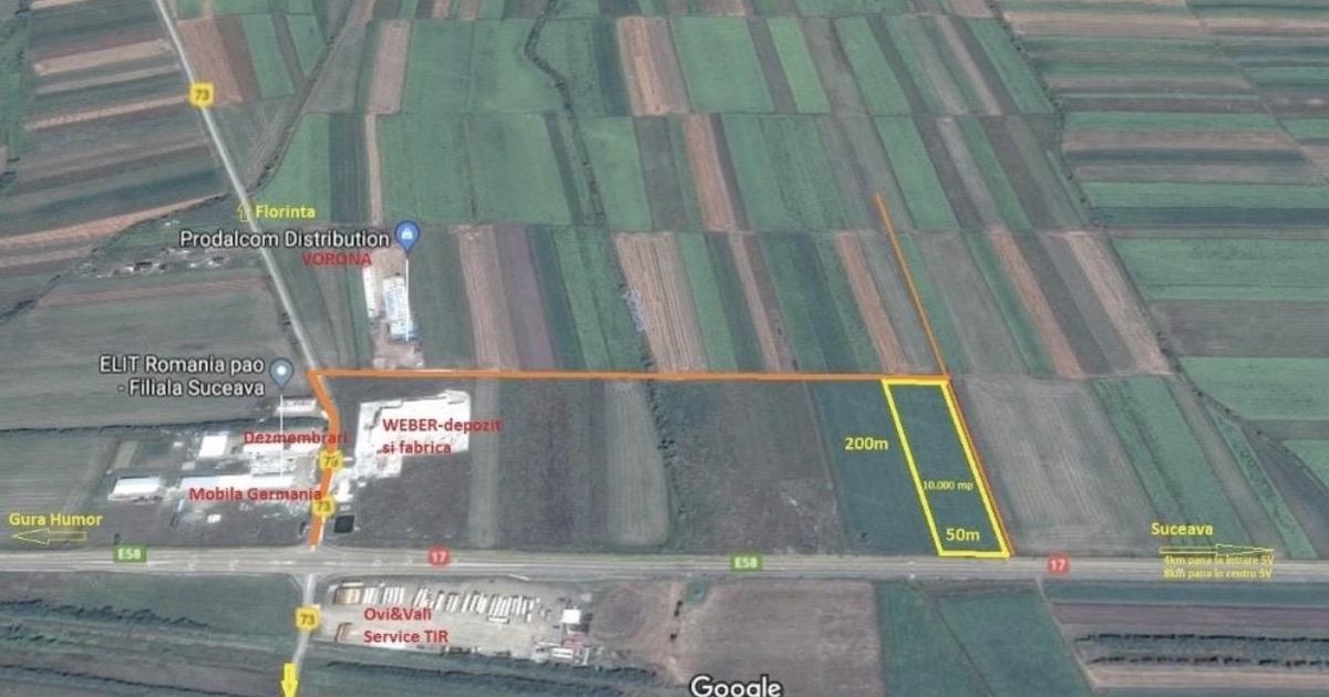 Teren intravilan de 9900 mp, în zona Periferie, Suceava