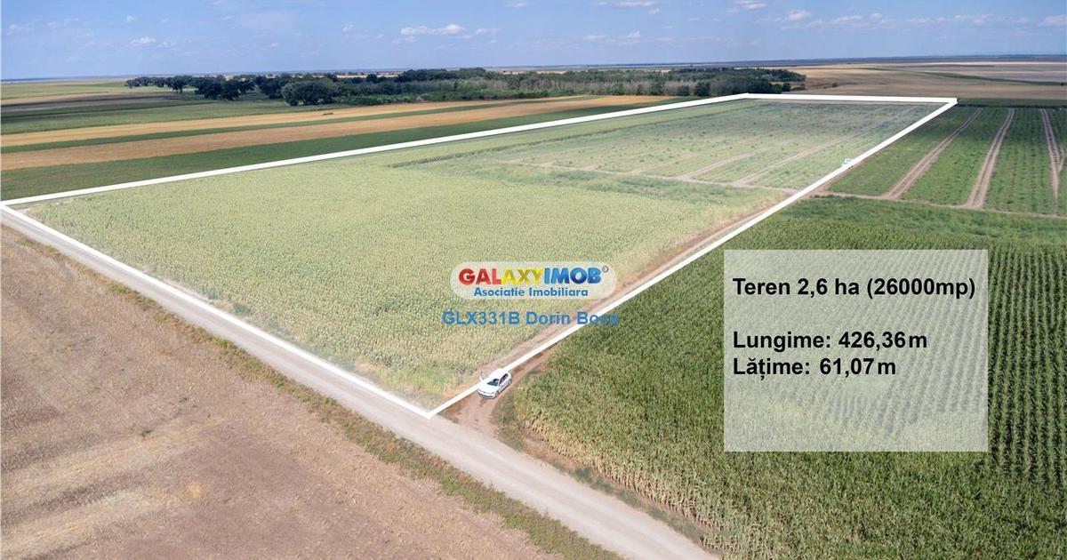 Teren extravilan de 26000 mp, în Vâlcelele