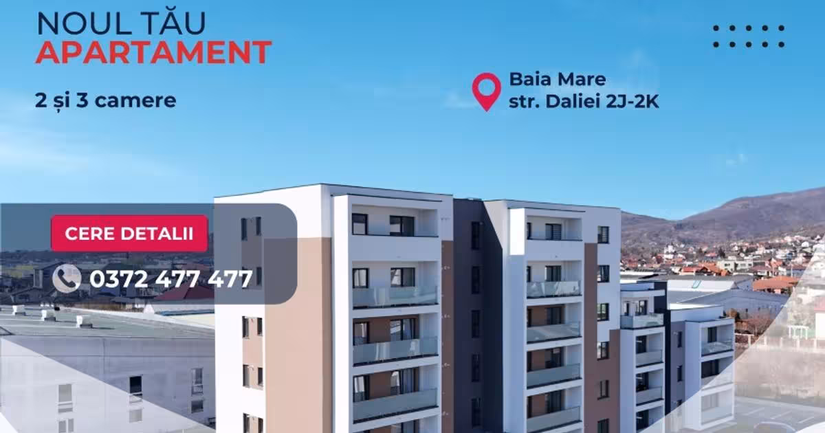 Apartament 53 mp cu 2 camere în zona Independenței, Baia Mare
