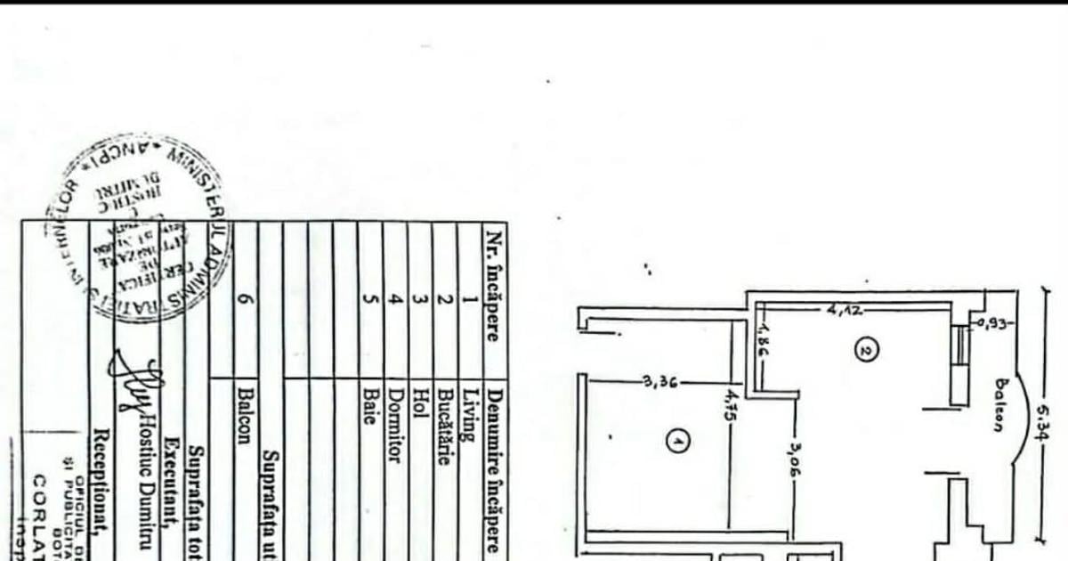 Apartament decomandat cu 2 camere în zona Central, Botoșani